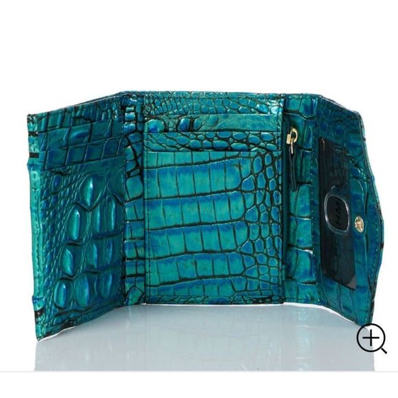 Brahmin shea crossbody and small Veronica wallet in peacock - Picture 9 of 13